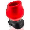 Oxballs Plug Tunnel Colossus Pighole XXXXL Noir-Rouge 17 x 13.5cm